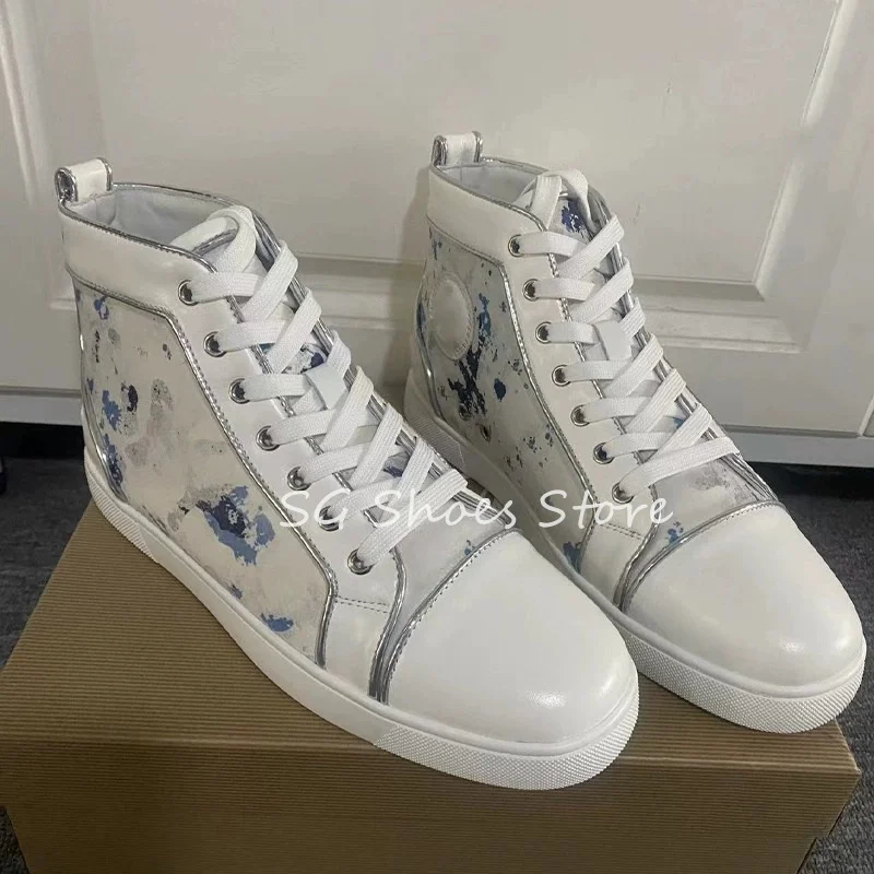 High Top Mixed Color Lace-Up Sneakers for Men Wedding Business Dress Shoes Male Leather Casual Shoes Outside Sport Shoes
High Top Mixed Color Lace-Up Sneakers for Men Wedding Business Dress Shoes Male Leather Casual Shoes Outside Sport Shoes