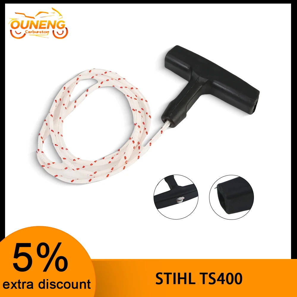 Recoil Start Handle with 4.5mm Rope For STIHL TS400 TS410 TS420 Starter Handle Rope Parts For MS380/MS381/MS640
Recoil Start Handle with 4.5mm Rope For STIHL TS400 TS410 TS420 Starter Handle Rope Parts For MS380/MS381/MS640