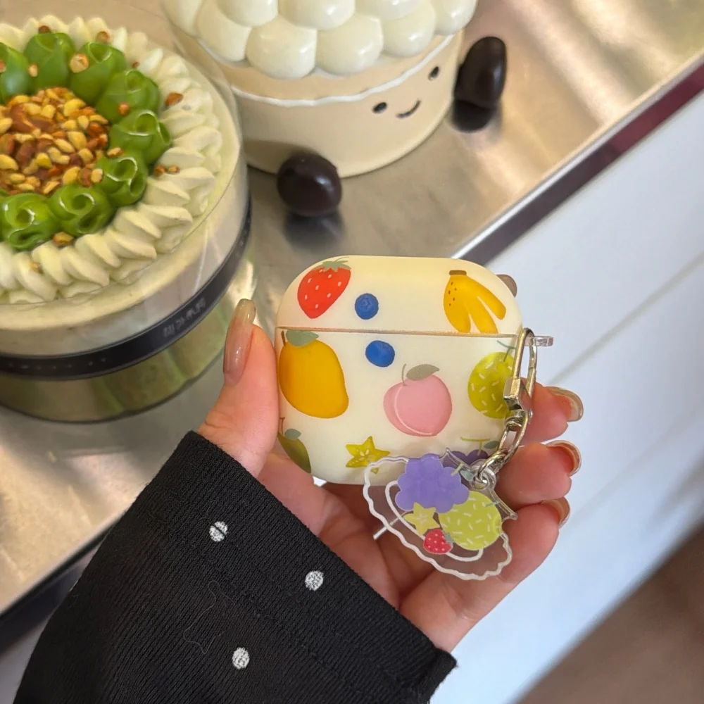 Kawaii Fruit Print AirPods Earbuds Case For AirPods 2 3 4 Pro 2 Pro 3 Cute Summer Anti-Fall Women's Protective Cover With Chain
Kawaii Fruit Print AirPods Earbuds Case For AirPods 2 3 4 Pro 2 Pro 3 Cute Summer Anti-Fall Women's Protective Cover With Chain