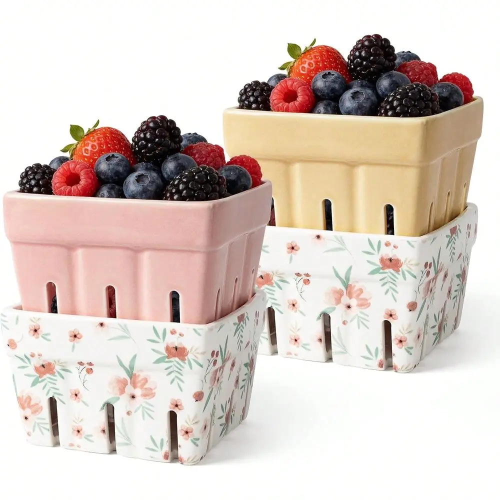 Berry Basket, Farmhouse Fruit Bowl Container For Fruit Vetables, Farmers Market, Pink Floral Pattern, Kitch Dr, Stoneware Harve
Berry Basket, Farmhouse Fruit Bowl Container For Fruit Vetables, Farmers Market, Pink Floral Pattern, Kitch Dr, Stoneware Harve