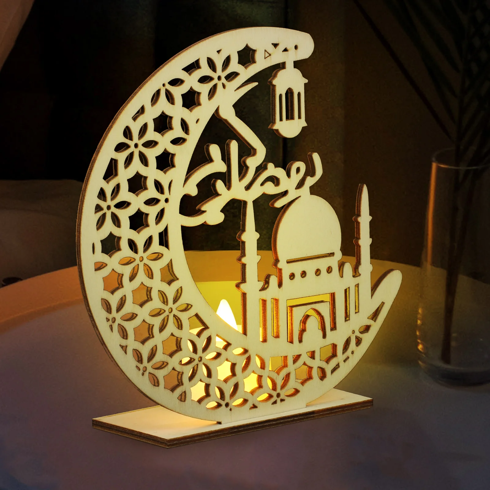 Wooden Moon LED Decoration Light Ramadan Eid Lamp Hollow Bedside Desktop Night Light Festive Home Decor Safe
Wooden Moon LED Decoration Light Ramadan Eid Lamp Hollow Bedside Desktop Night Light Festive Home Decor Safe