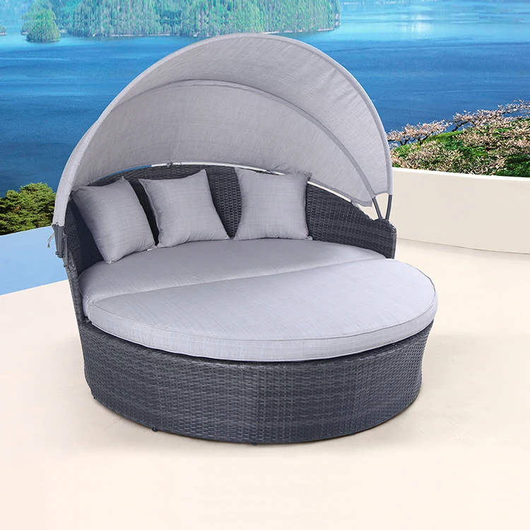 Leisure Outdoor Garden Rattan Round Sofa Bed With Canopy
Leisure Outdoor Garden Rattan Round Sofa Bed With Canopy