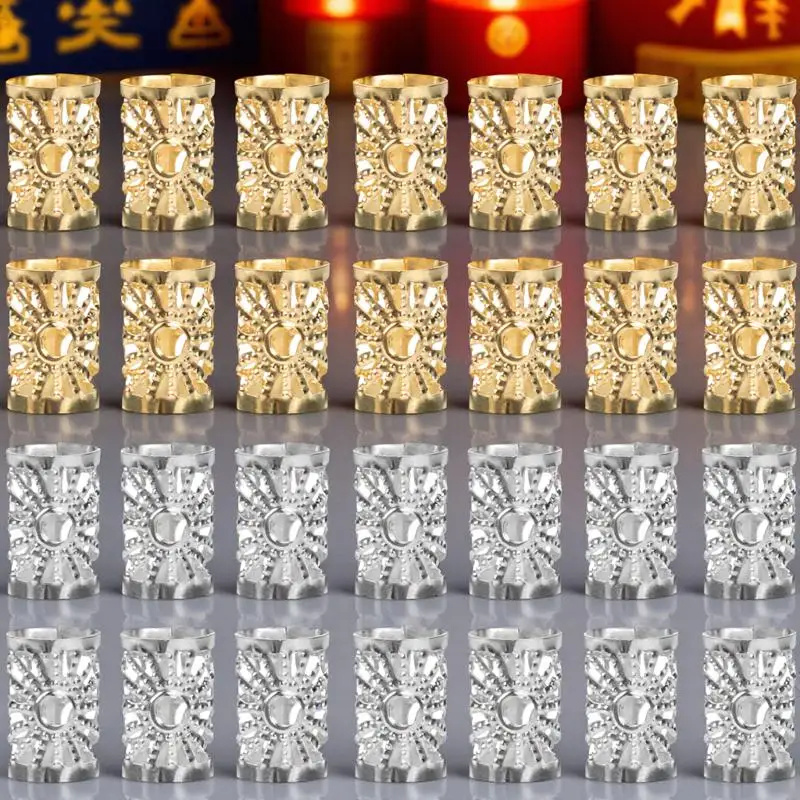 100pcs Hair Braid Cuffs Metal Anti-Rust Decorative Jewelry Dreadlocks Braiding Filigree Tube Extension Accessories Festival
100pcs Hair Braid Cuffs Metal Anti-Rust Decorative Jewelry Dreadlocks Braiding Filigree Tube Extension Accessories Festival