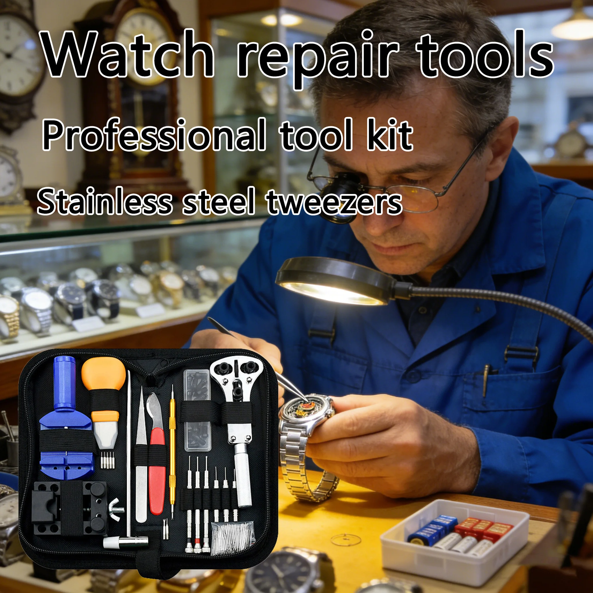 147 шт., набор для ремонта часов, профессиональный набор инструментов для часовщика, открывалка для снятия корпуса, планка для ремонта и обслуживания часов
147 шт., набор для ремонта часов, профессиональный набор инструментов для часовщика, открывалка для снятия корпуса, планка для ремонта и обслуживания часов