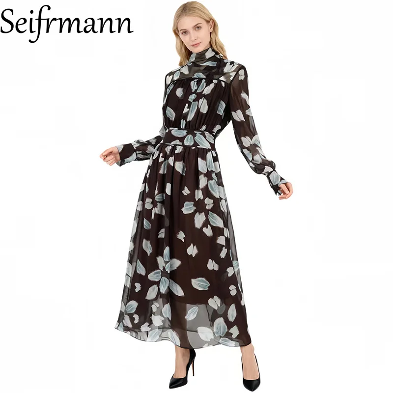 Seifrmann 2026 Spring Women's New Fashionable Stand up Collar Long Sleeve Printed Waist cinching Long Dress
Seifrmann 2026 Spring Women's New Fashionable Stand up Collar Long Sleeve Printed Waist cinching Long Dress