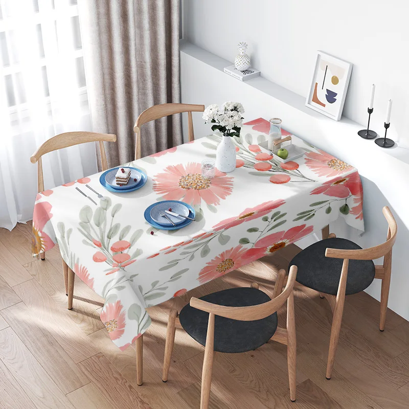 Vintage Floral Printed Tablecloth Perfect for Dining Room Decorations Elegant White with Pink Green Flowers, Machine Washable Si
Vintage Floral Printed Tablecloth Perfect for Dining Room Decorations Elegant White with Pink Green Flowers, Machine Washable Si