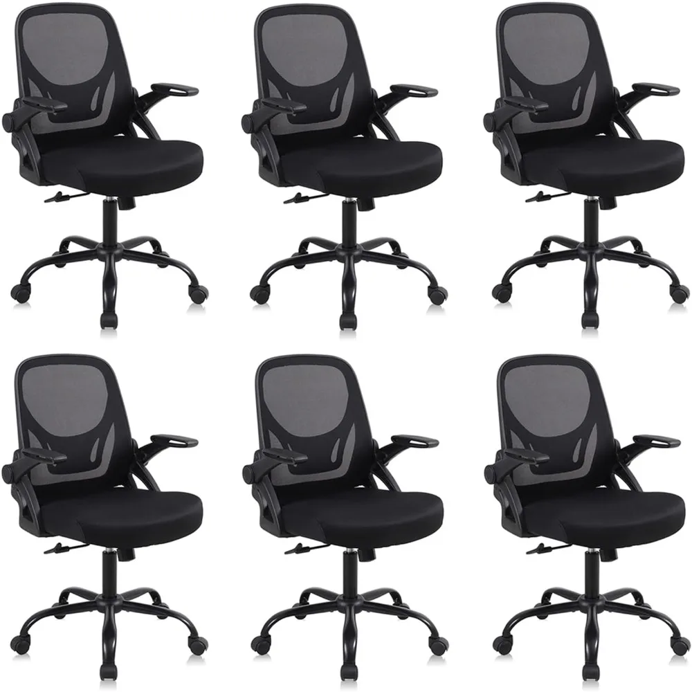 Ergonomic Mesh Office Chair – Adjustable Height Task Chair with Flip-Up Arms & Lumbar Support,6 Pack
Ergonomic Mesh Office Chair – Adjustable Height Task Chair with Flip-Up Arms & Lumbar Support,6 Pack