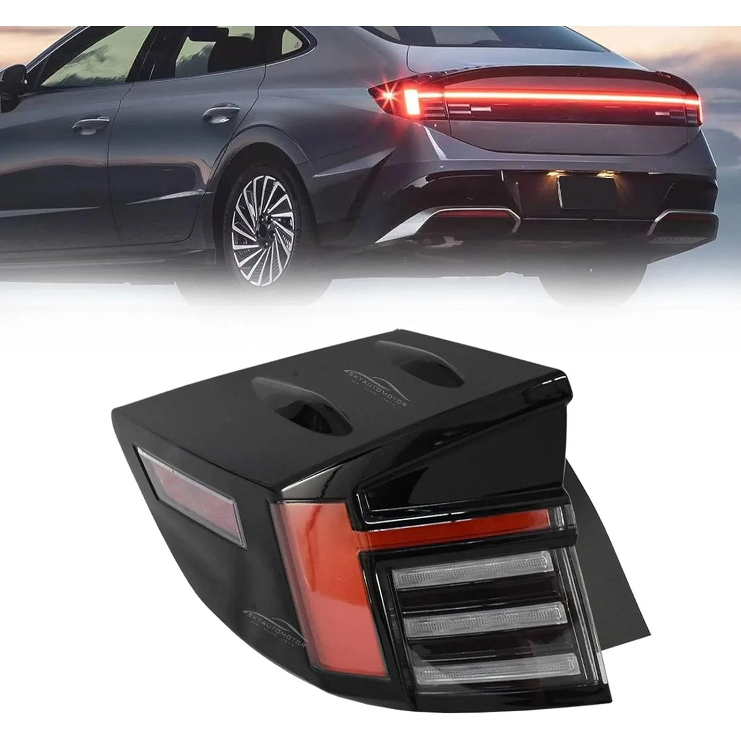 1 шт. Полностью светодиодный внешний задний фонарь (левый или правый) совместим с Hyundai Sonata 2024 2025 92401-L1550 92402-L1550
1 шт. Полностью светодиодный внешний задний фонарь (левый или правый) совместим с Hyundai Sonata 2024 2025 92401-L1550 92402-L1550