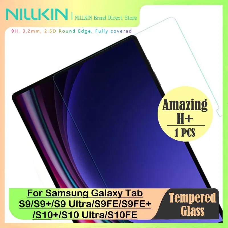 NILLKIN H+ 9H Anti-Explosion Tempered Glass for Samsung Tab S9/S9 FE/S10 FE/S9+/S9 FE+/S10+/S9Ultra/S10Ultra, 0.2mm Ultra Thin
NILLKIN H+ 9H Anti-Explosion Tempered Glass for Samsung Tab S9/S9 FE/S10 FE/S9+/S9 FE+/S10+/S9Ultra/S10Ultra, 0.2mm Ultra Thin