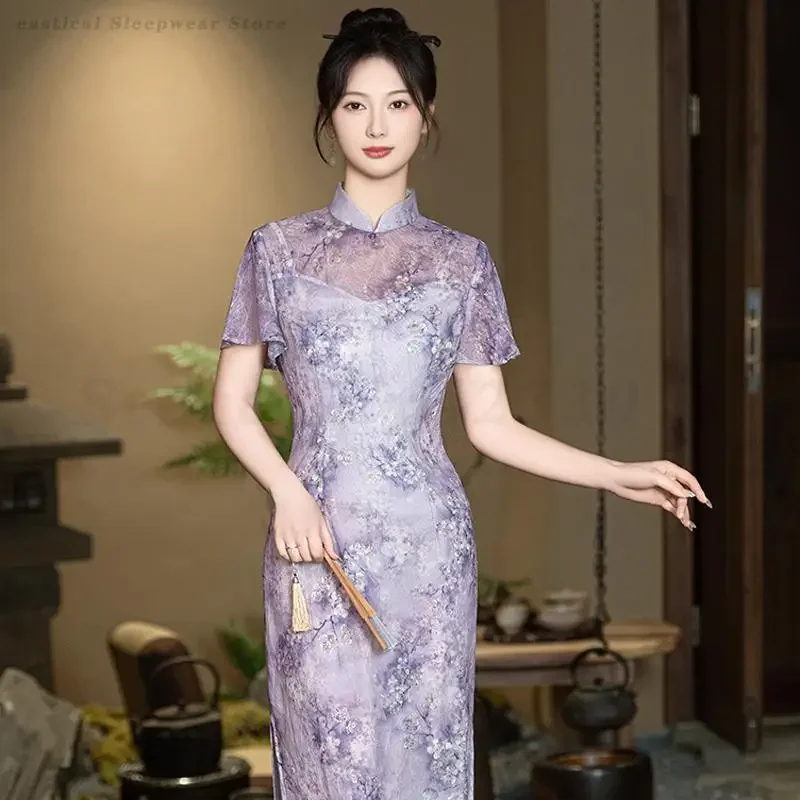 Винтажное Ципао с цветочным принтом для девочек, большой размер 3XL, 4XL, китайское женское платье Cheongsam, нежное элегантное китайское традиционное платье, сексуальные платья
Винтажное Ципао с цветочным принтом для девочек, большой размер 3XL, 4XL, китайское женское платье Cheongsam, нежное элегантное китайское традиционное платье, сексуальные платья