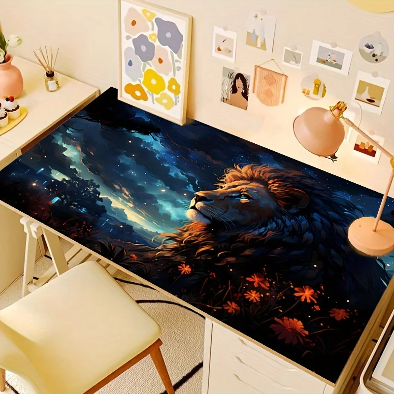 Extra Large Gaming Mouse Pad – Ultra-Smooth Texture, Non-Slip Natural Rubber Base & Stitched Edges for Keyboard & Desk