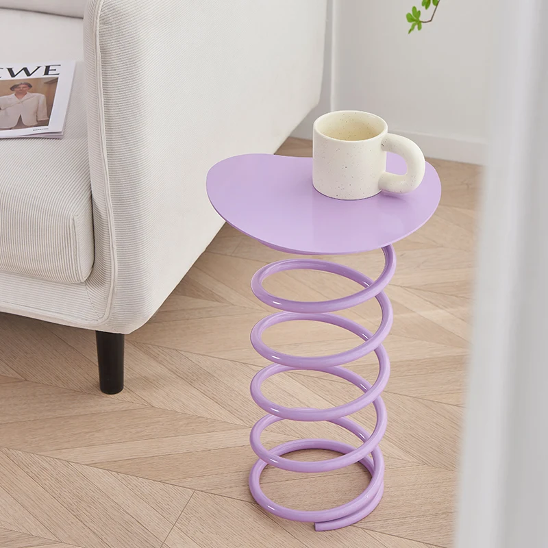 Korean macaron color spring edge table Internet celebrity cream wind wrought iron small coffee table home modern simple corner t
Korean macaron color spring edge table Internet celebrity cream wind wrought iron small coffee table home modern simple corner t