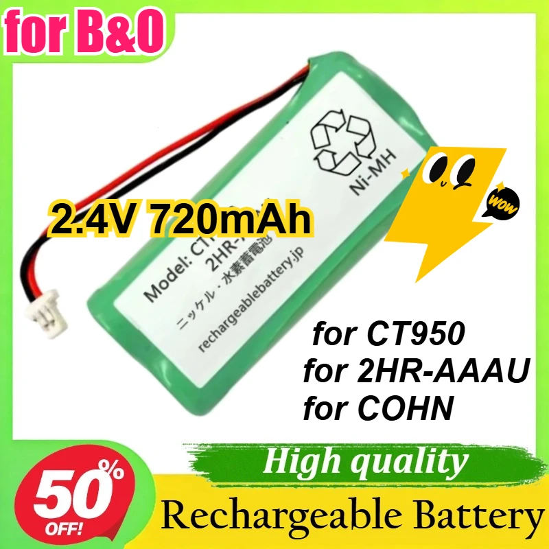 2.4V 720mAh for B&O BeoCom 4 for CT950 for 2HR-AAAU for COHN Cordless Phone Battery
2.4V 720mAh for B&O BeoCom 4 for CT950 for 2HR-AAAU for COHN Cordless Phone Battery