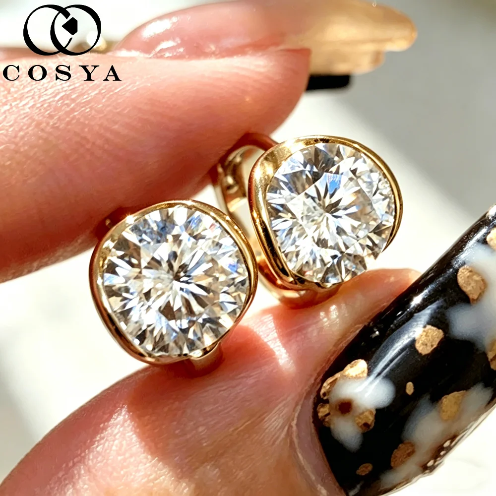 Серьги-кольца COSYA с муассанитом 4/6 карат, серебро S925 с покрытием из 18-каратного золота, цвет D, лабораторные бриллианты, ювелирные изделия, подарок
Серьги-кольца COSYA с муассанитом 4/6 карат, серебро S925 с покрытием из 18-каратного золота, цвет D, лабораторные бриллианты, ювелирные изделия, подарок