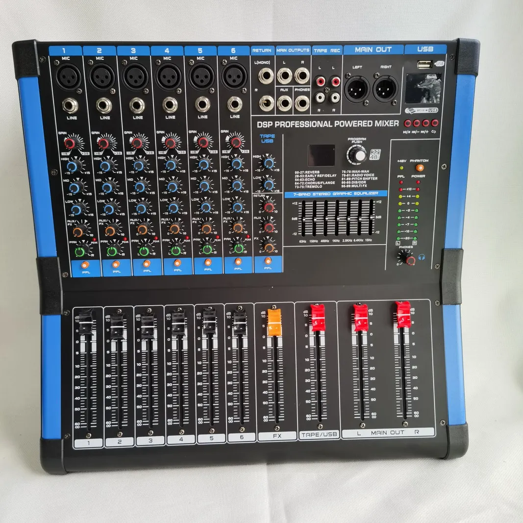 MiCWL TC600 1200W Power Amplifier 6 Channel Audio Mixer Sound Mixing Console For Stage Studio Sing Speech Performance Karaoke
MiCWL TC600 1200W Power Amplifier 6 Channel Audio Mixer Sound Mixing Console For Stage Studio Sing Speech Performance Karaoke