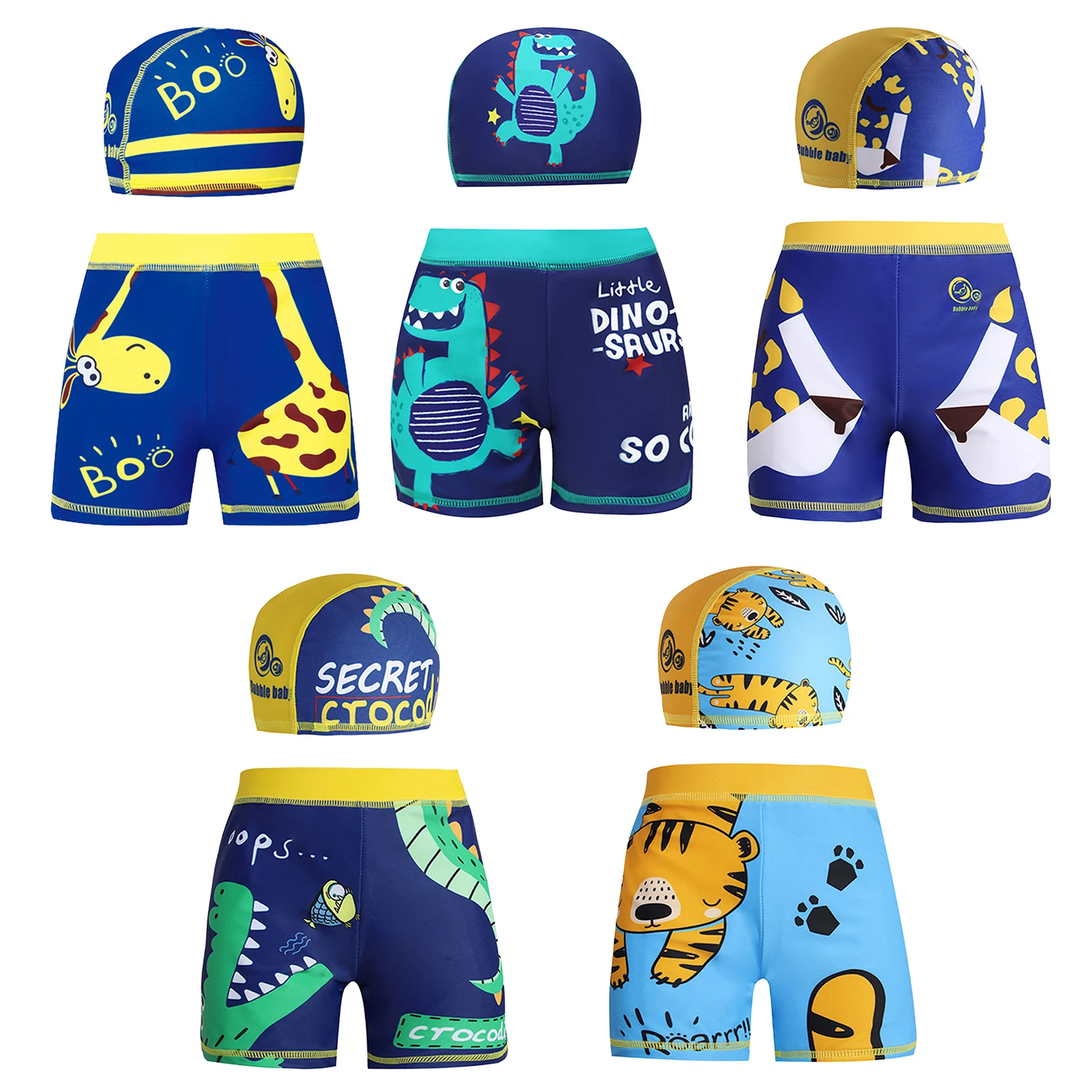 Kids Swim Quick Dry Shorts Skin-friendly Breathable Cartoon-patterned Professional Swim Trunks with Swim Hat for Water Sports
Kids Swim Quick Dry Shorts Skin-friendly Breathable Cartoon-patterned Professional Swim Trunks with Swim Hat for Water Sports