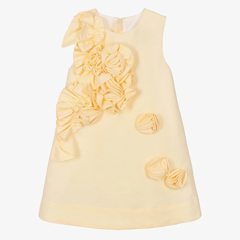 Customized 3D Flowers Party Dress for Girl Yellow O Neck A Line Girl‘s Birthday Gown Mini Sleeveless Modern Kids' Formal Dresses
Customized 3D Flowers Party Dress for Girl Yellow O Neck A Line Girl‘s Birthday Gown Mini Sleeveless Modern Kids' Formal Dresses