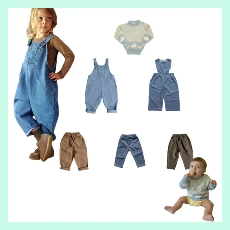 Children's Suit 2024 Autumn New Middle and Small Children Fashion Rabbit Round Neck Long-sleeved Knitted Top Solid Color Jeans
Children's Suit 2024 Autumn New Middle and Small Children Fashion Rabbit Round Neck Long-sleeved Knitted Top Solid Color Jeans