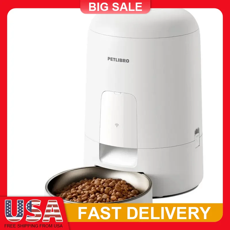2L Smart Automatic Pet Feeder WiFi Rechargeable Battery Operated Lockable Lid Fresh Food Dispenser for Cats and Dogs
2L Smart Automatic Pet Feeder WiFi Rechargeable Battery Operated Lockable Lid Fresh Food Dispenser for Cats and Dogs