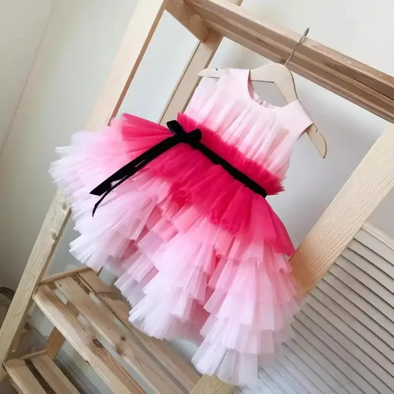 Pink Gradient Kids Girls Cake Dress Sleeveless Dresses Round Neck Summer Children Clothing Ballet Performance Pageant Costumes
Pink Gradient Kids Girls Cake Dress Sleeveless Dresses Round Neck Summer Children Clothing Ballet Performance Pageant Costumes