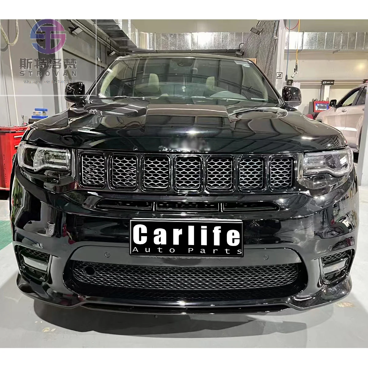PP Plastic Body Kit Consist of Hood Bumpers for Grand Cherokee 2017-2021 Change to SRT Style.
PP Plastic Body Kit Consist of Hood Bumpers for Grand Cherokee 2017-2021 Change to SRT Style.