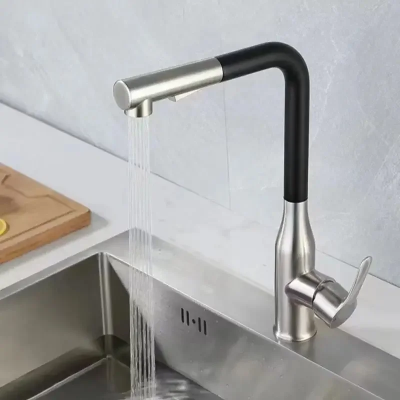 304 Stainless Steel Kitchen Sink Faucet Universal Rotary Wash Basin Tap Pull Out Hot And Cold Faucet Nickel/Black
304 Stainless Steel Kitchen Sink Faucet Universal Rotary Wash Basin Tap Pull Out Hot And Cold Faucet Nickel/Black