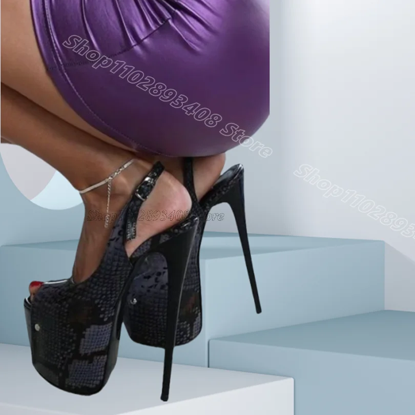 Snakeskin Platform Stiletto Sandals Peep Toe British Style Ankle Buckle Summer Casual Ankle Buckle Shoes Zapatos Para Mujere
Snakeskin Platform Stiletto Sandals Peep Toe British Style Ankle Buckle Summer Casual Ankle Buckle Shoes Zapatos Para Mujere