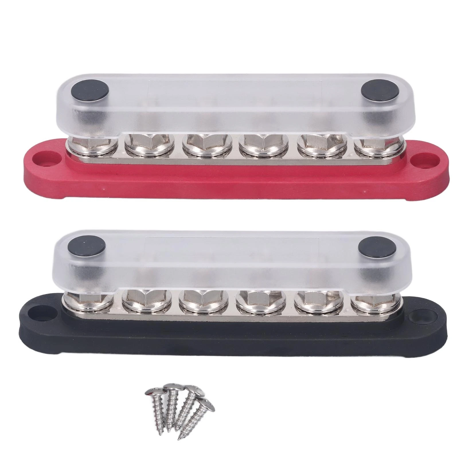 2Pcs Bus Bar 300VAC 48VDC 150A Marine Power Distribution Block Terminal M6 with Cover for Automotive Car Boat
2Pcs Bus Bar 300VAC 48VDC 150A Marine Power Distribution Block Terminal M6 with Cover for Automotive Car Boat