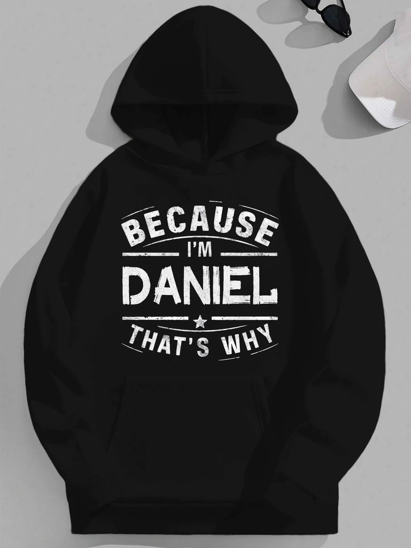 Because I am Daniel "Large-sized Patterned Men's Hooded Sweatshirt - Comfortable Casual Pullover with Kangaroo Pockets"
Because I am Daniel "Large-sized Patterned Men's Hooded Sweatshirt - Comfortable Casual Pullover with Kangaroo Pockets"