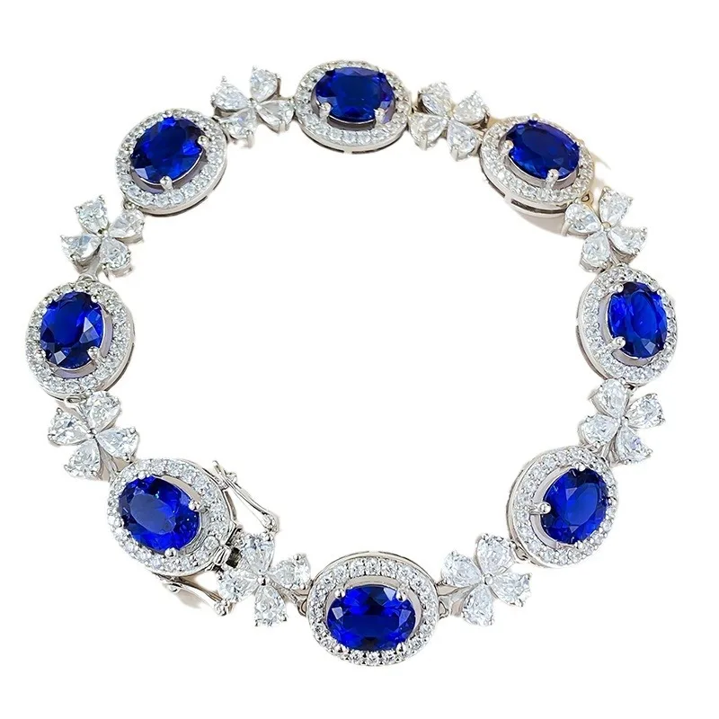 S925 Silver Bracelet Sapphire 6 * 8 Oval Royal Blue Bracelet Daily Classic Fashion Versatile Bracelet Jewelry
S925 Silver Bracelet Sapphire 6 * 8 Oval Royal Blue Bracelet Daily Classic Fashion Versatile Bracelet Jewelry