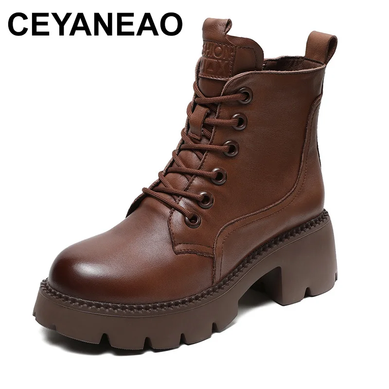Versatile British Style Women Boots Autumn Winter New Genuine Leather Thick Heel Elevated Boots Fashionable Shoes
Versatile British Style Women Boots Autumn Winter New Genuine Leather Thick Heel Elevated Boots Fashionable Shoes