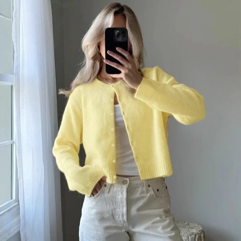 Talenza Women Knit Cardigan Retro Solid Single Bretted Long Sleeve Sweater Autumn Office Basic Fashion Streetwear Women Sweaters
Talenza Women Knit Cardigan Retro Solid Single Bretted Long Sleeve Sweater Autumn Office Basic Fashion Streetwear Women Sweaters