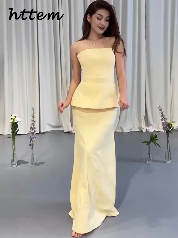 Elegant Strapless Vest Skirt Sets Women Slim Sleeveless Backless Tube Top Zippers Hip Package Skirts 2025 Lady Office Outfits
Elegant Strapless Vest Skirt Sets Women Slim Sleeveless Backless Tube Top Zippers Hip Package Skirts 2025 Lady Office Outfits