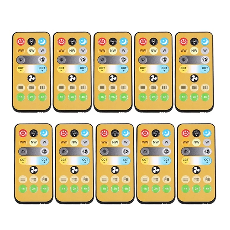 10Pcs Wireless Switches 3-Speed Timing Remote Control For E27 Ceiling Fan Light, 1-4H Timing Remote Control
10Pcs Wireless Switches 3-Speed Timing Remote Control For E27 Ceiling Fan Light, 1-4H Timing Remote Control