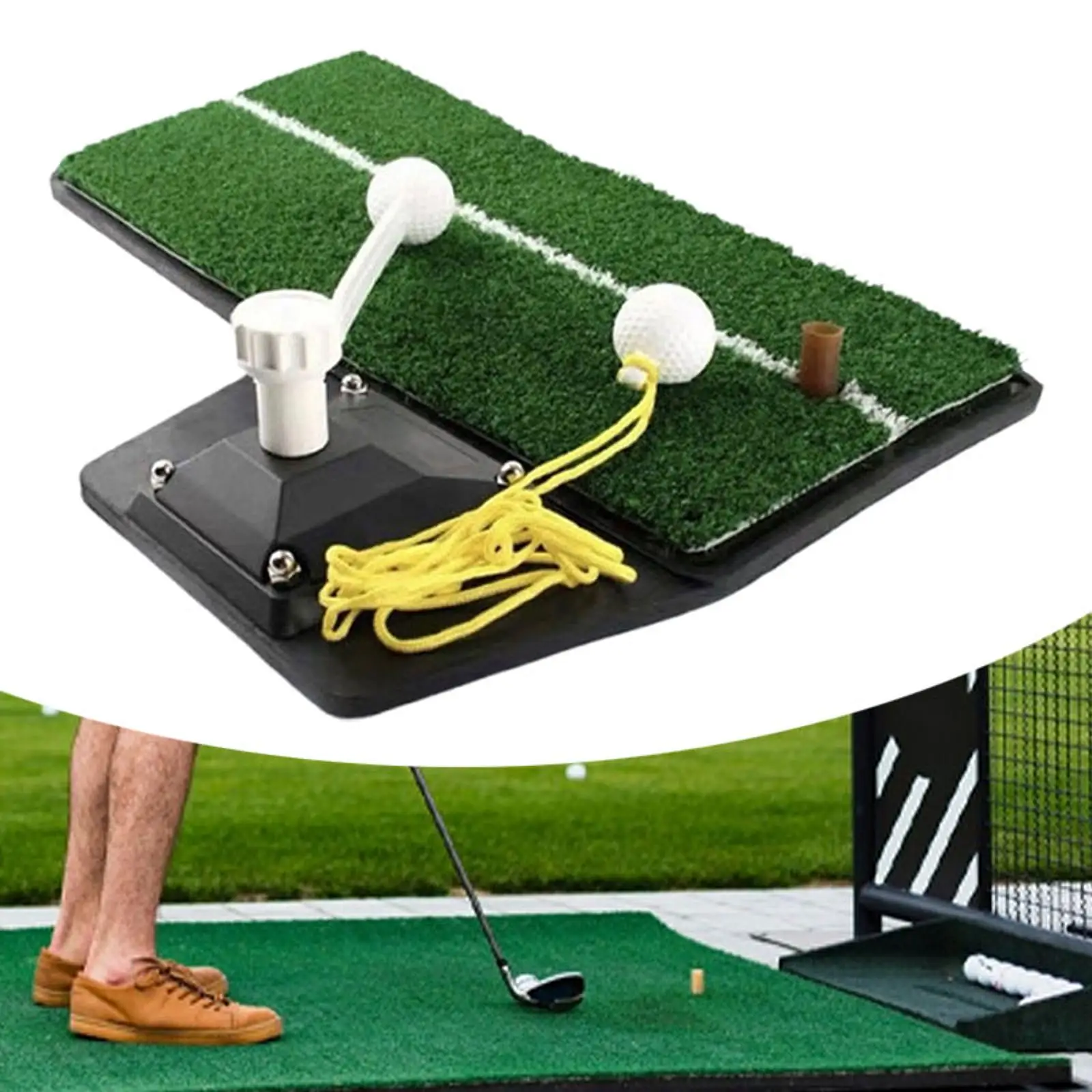 Golf Swing Trainer Mat with Golf Tee, Portable Non Slip Golf Hitting Mat Training Aid
Golf Swing Trainer Mat with Golf Tee, Portable Non Slip Golf Hitting Mat Training Aid