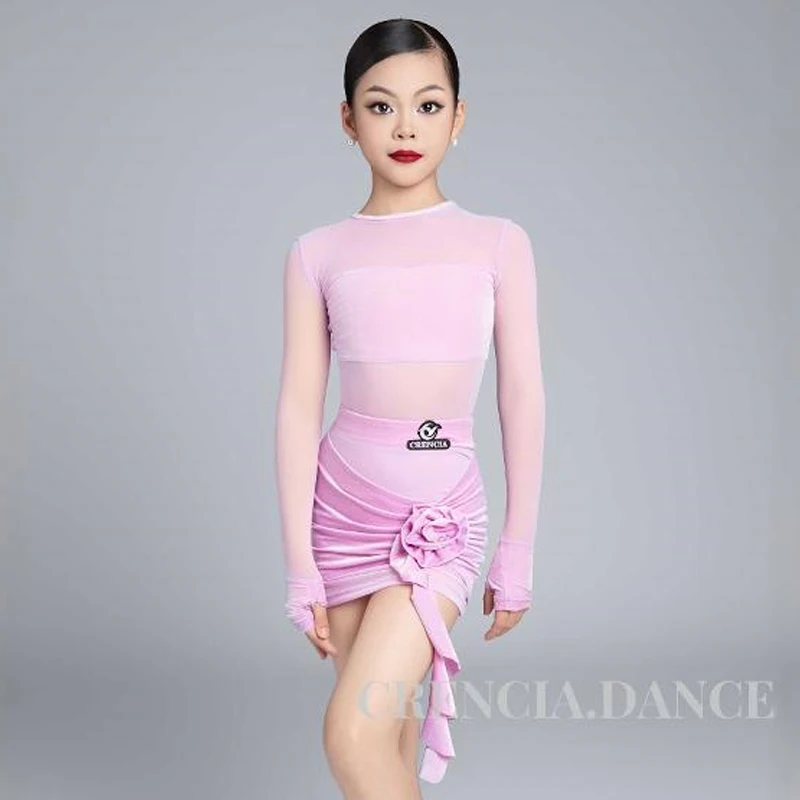 Purple Mesh Splicing Latin Dance Dress Girls Practice Clothes Performance Suit Kids Latin Dance Competition Clothing DNV22954
Purple Mesh Splicing Latin Dance Dress Girls Practice Clothes Performance Suit Kids Latin Dance Competition Clothing DNV22954