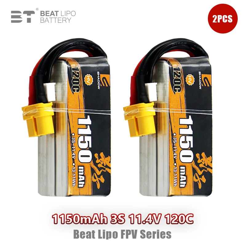 Beatlipo 2Pcs 3S1P Lipo Battery Fpv Drone Battery 11.4V 120C 1150Mah for Rc Fpv Airplane Quadcopter Helicopter Drone
Beatlipo 2Pcs 3S1P Lipo Battery Fpv Drone Battery 11.4V 120C 1150Mah for Rc Fpv Airplane Quadcopter Helicopter Drone