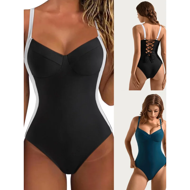 S - XL Новый женский купальник на шнуровке с высоким вырезом, цельный купальник, женский монокини с подкладкой, купальный костюм для плавания
S - XL Новый женский купальник на шнуровке с высоким вырезом, цельный купальник, женский монокини с подкладкой, купальный костюм для плавания