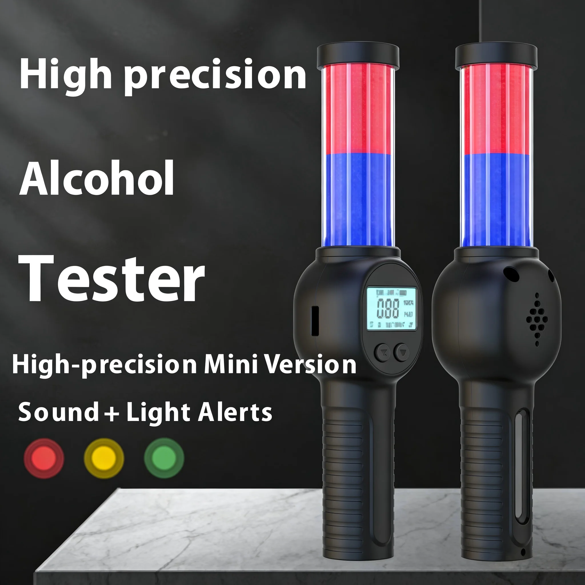 Traffic Mini Command Stick Breathalyzer with Voice Alarm Sound, LCD Display Screen. Suitable for personal use, home use, and alc
Traffic Mini Command Stick Breathalyzer with Voice Alarm Sound, LCD Display Screen. Suitable for personal use, home use, and alc