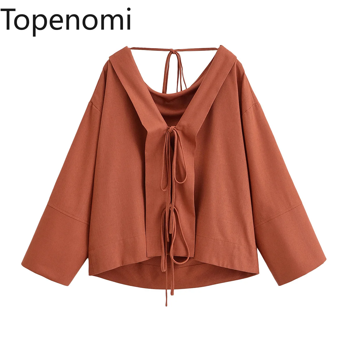 Topenomi Women Shirts French Fashion V Neck Lace Up Loose Long Sleeve Lady Tops 2025 New Elegant Solid Versatile Blouse Camisas
Topenomi Women Shirts French Fashion V Neck Lace Up Loose Long Sleeve Lady Tops 2025 New Elegant Solid Versatile Blouse Camisas