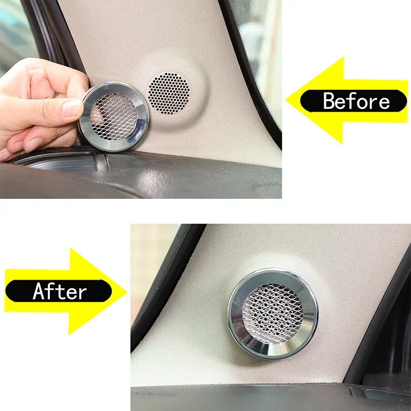 For Hummer H3 2005 2006 2007 2008 2009 Aluminum Alloy Silver Car A-pillar Front Speaker Covers Trim Sticker Car Accessories
For Hummer H3 2005 2006 2007 2008 2009 Aluminum Alloy Silver Car A-pillar Front Speaker Covers Trim Sticker Car Accessories