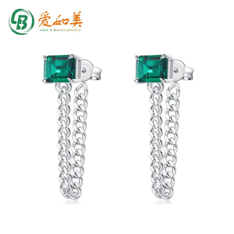 New Geometric Block Cultivation Emerald Earrings Long 18K Gold PT950 Platinum Silver Plated 7-layer Gold Earrings
New Geometric Block Cultivation Emerald Earrings Long 18K Gold PT950 Platinum Silver Plated 7-layer Gold Earrings