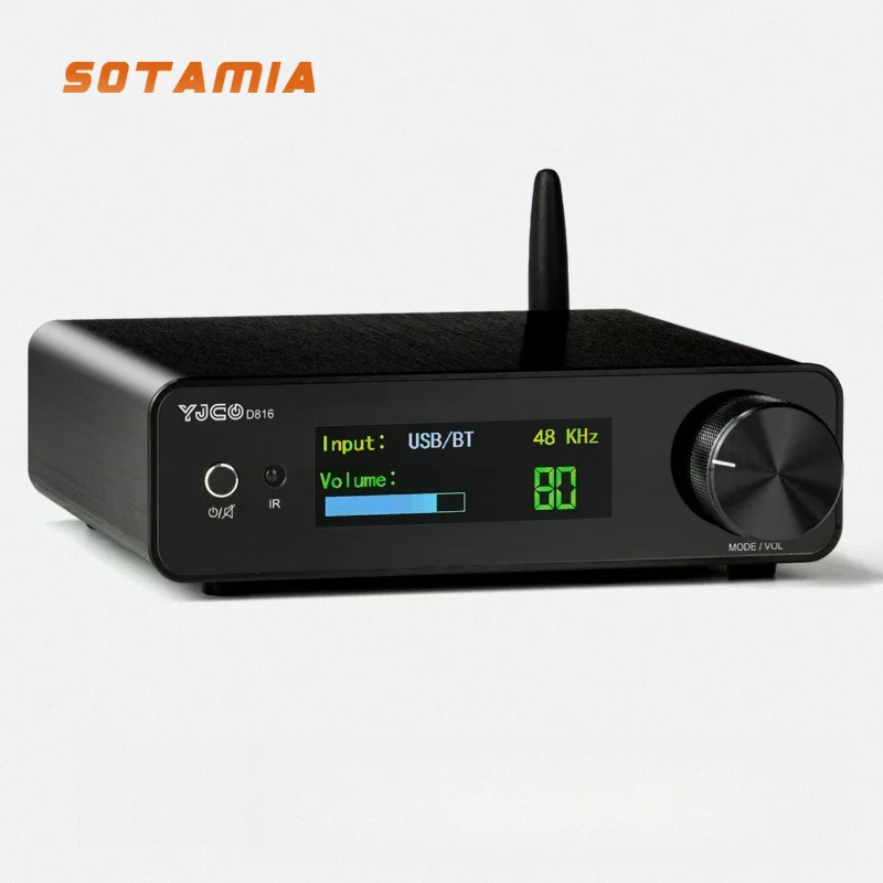SOTAMIA D816 ACM8816 Gallium Nitride Power Amplifier Fever HIFI Audio Digital Bluetooth Power Amplifier Two Channel 300W*2
SOTAMIA D816 ACM8816 Gallium Nitride Power Amplifier Fever HIFI Audio Digital Bluetooth Power Amplifier Two Channel 300W*2
