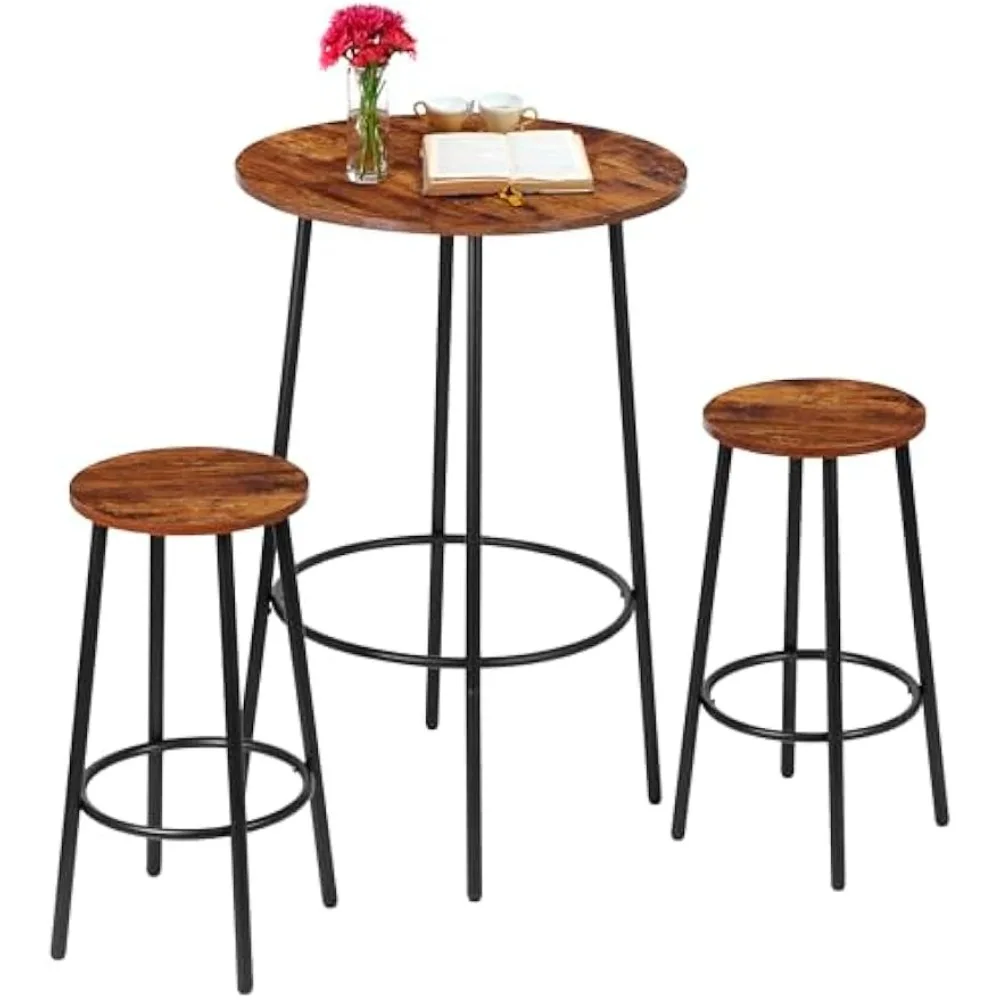Round Pub Dining Set, 3 Piece Small Kitchen Table Set with 2 Counter Height Wood Bar Stools for Kitchen Breakfast, Living Room,
Round Pub Dining Set, 3 Piece Small Kitchen Table Set with 2 Counter Height Wood Bar Stools for Kitchen Breakfast, Living Room,