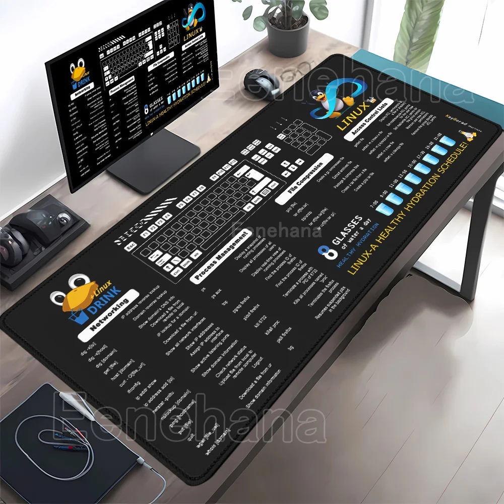 Shortcuts Linux Commands Line Tux Mouse Pad Large office accessories overlock Mousepad Gaming HD printing XXL 400x900mm Desk Mat
Shortcuts Linux Commands Line Tux Mouse Pad Large office accessories overlock Mousepad Gaming HD printing XXL 400x900mm Desk Mat