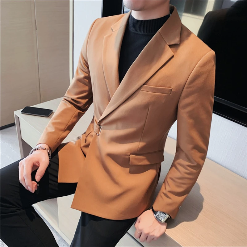 Single Buckle Autumn Winter Male Business Suit Jackets Korean Version Solid Color Slimming Blazers Wedding Banquet Dress/ Tuxedo
Single Buckle Autumn Winter Male Business Suit Jackets Korean Version Solid Color Slimming Blazers Wedding Banquet Dress/ Tuxedo