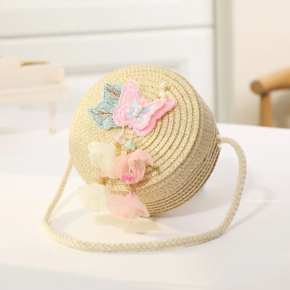 Fashion Round Straw Shoulder Bags Butterfly Woven Crossbody Bag Lightweight Beach Bag Travel
Fashion Round Straw Shoulder Bags Butterfly Woven Crossbody Bag Lightweight Beach Bag Travel