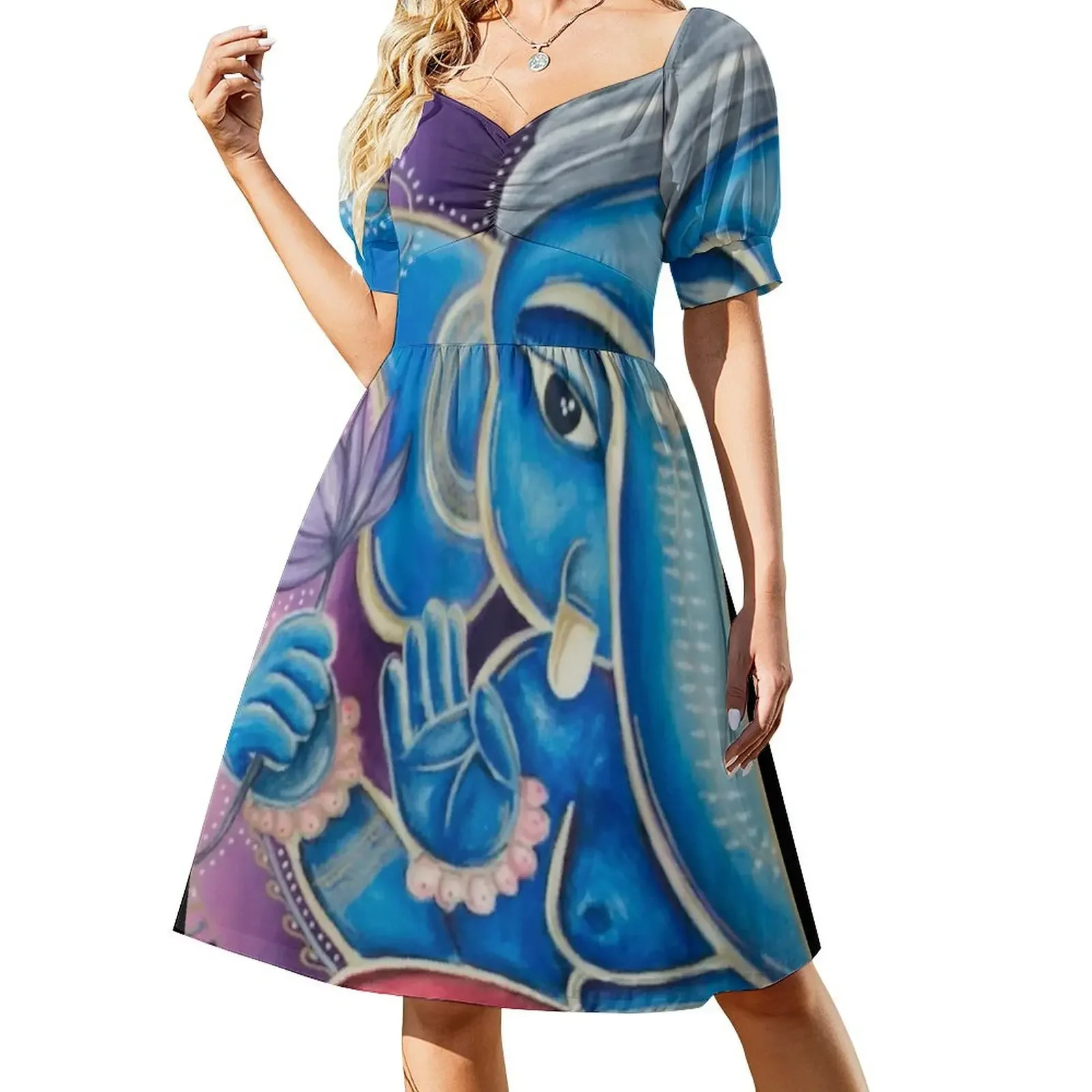 Ganesha Short-Sleeved Dress dress women summer 2025 dresses for woman 2025 birthday dress for women luxury 2025 Women's dresses
Ganesha Short-Sleeved Dress dress women summer 2025 dresses for woman 2025 birthday dress for women luxury 2025 Women's dresses