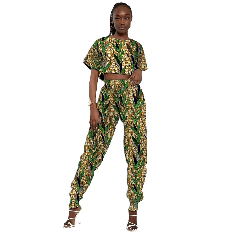 Short Sleeve Women Ankara Trends Mini Tops Patch Jogger Pants African Couture Lady's Summer Party Outfits
Short Sleeve Women Ankara Trends Mini Tops Patch Jogger Pants African Couture Lady's Summer Party Outfits