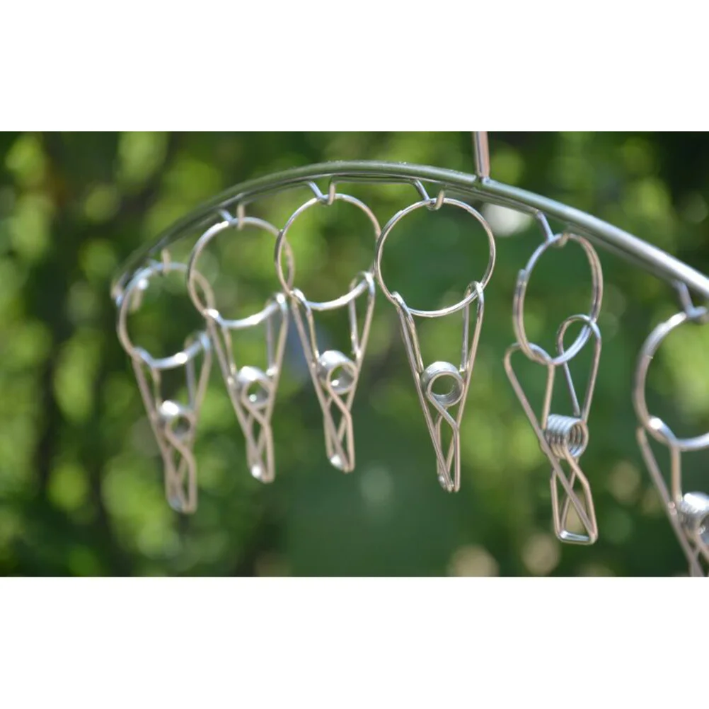 Stainless Steel 8 Clip Clothes Drying Hanger Rust Proof Laundry Rack for Underwear Socks Bras Towels Gloves Scarfs
Stainless Steel 8 Clip Clothes Drying Hanger Rust Proof Laundry Rack for Underwear Socks Bras Towels Gloves Scarfs